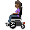 Woman in Motorized Wheelchair- Medium-Dark Skin Tone emoji on LG